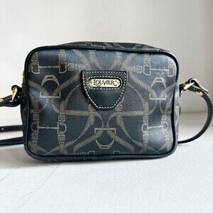 Vintage Louvier Equestrian Print Small Camera Bag